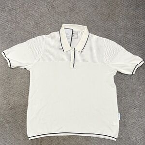 NWT Foray Golf Textured Knit Polo White XL